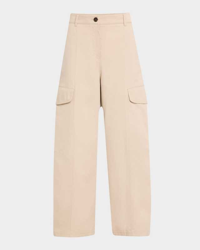 Rosatea Wide-Leg Cargo Pants